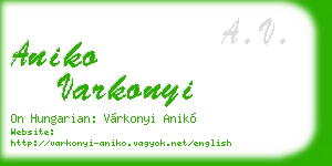 aniko varkonyi business card